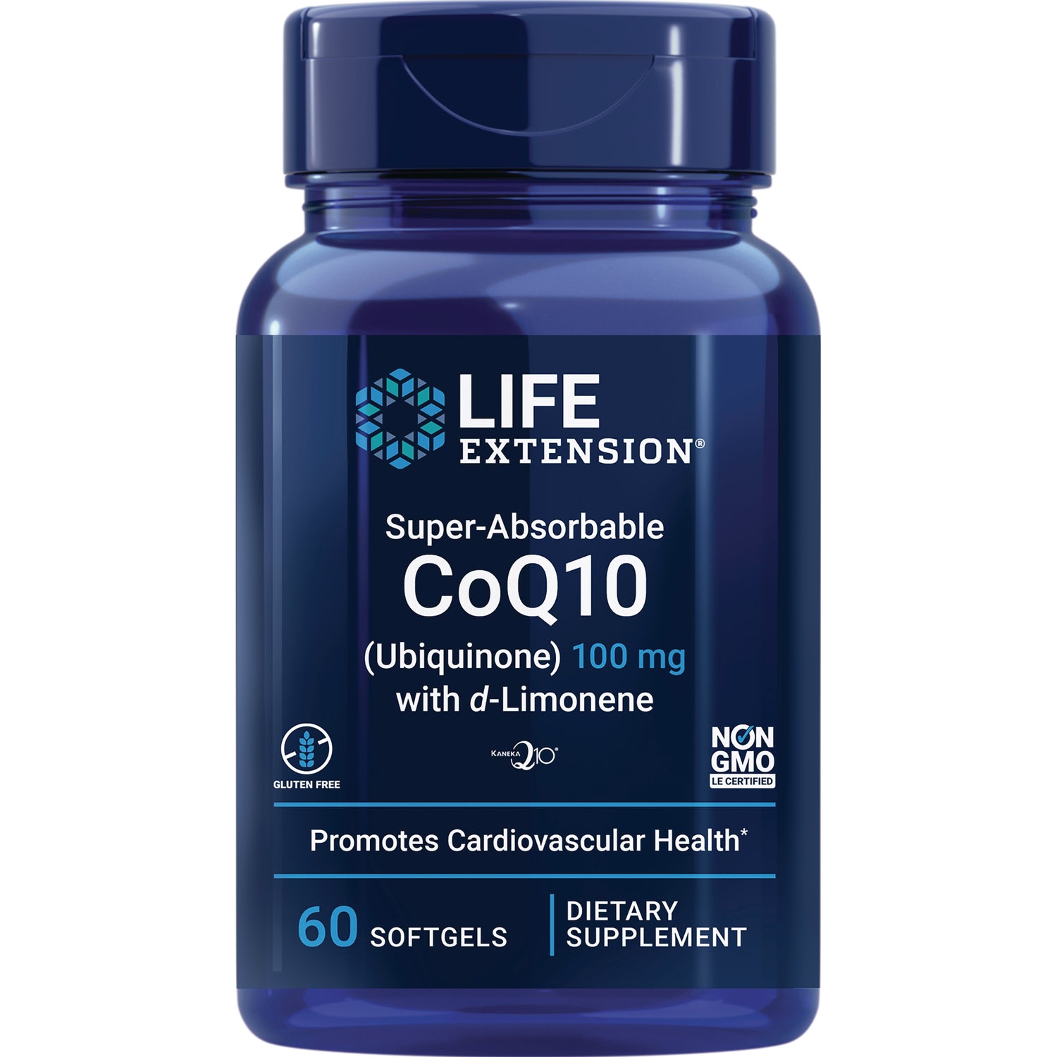 LE552 | Life Extension Super-Absorbable CoQ10 100 mg bottle, 60 softgels dietary supplement