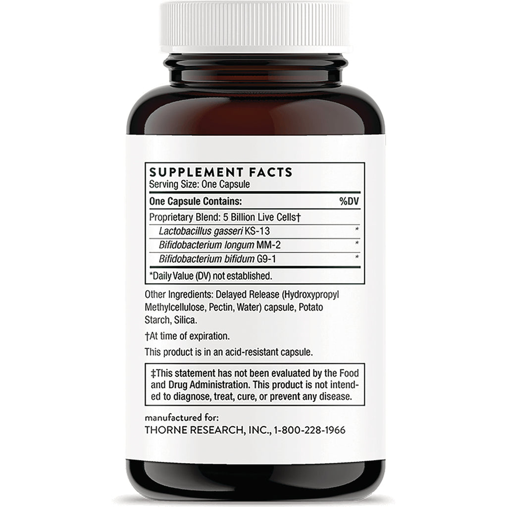 TRN027 | Back label with Supplement Facts for probiotic blend; ingredients and FDA disclaimer visible - Thumbnail