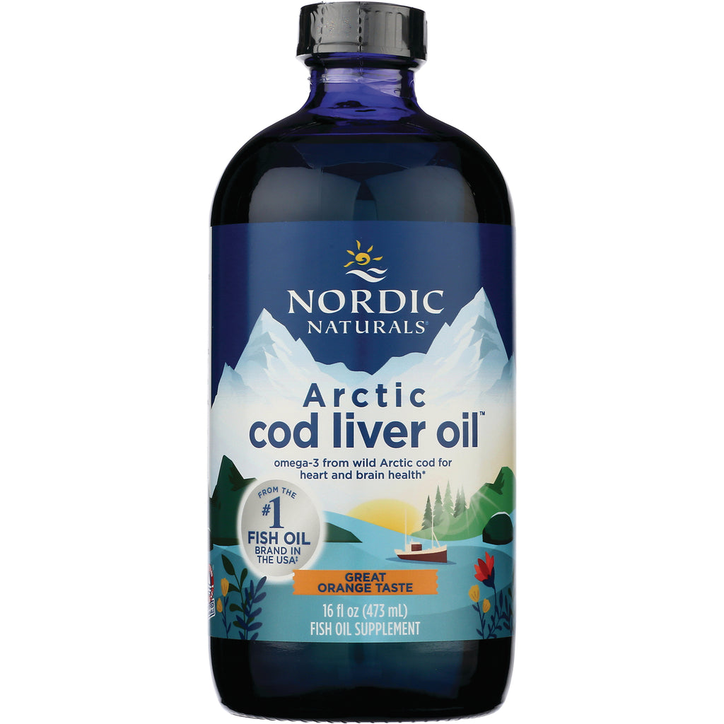 NRN011 | Nordic Naturals Arctic cod liver oil 16 fl oz bottle, great orange taste - Thumbnail