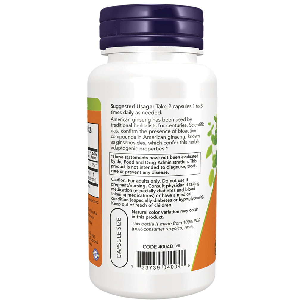 NWF1380 | back of white supplement bottle with suggested usage, warnings, capsule size label and barcode - Thumbnail