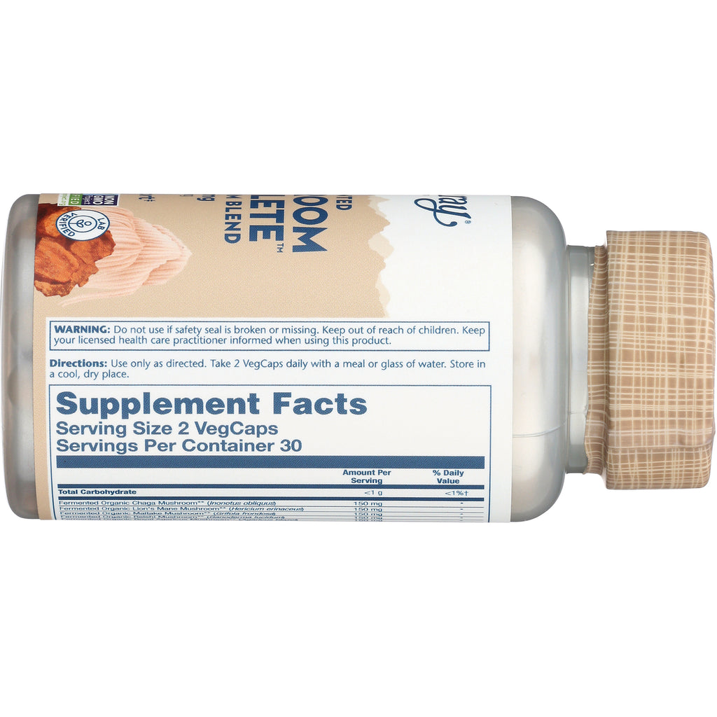 SLR463 | Back label showing Supplement Facts, serving size 2 VegCaps and product warnings on bottle - Thumbnail