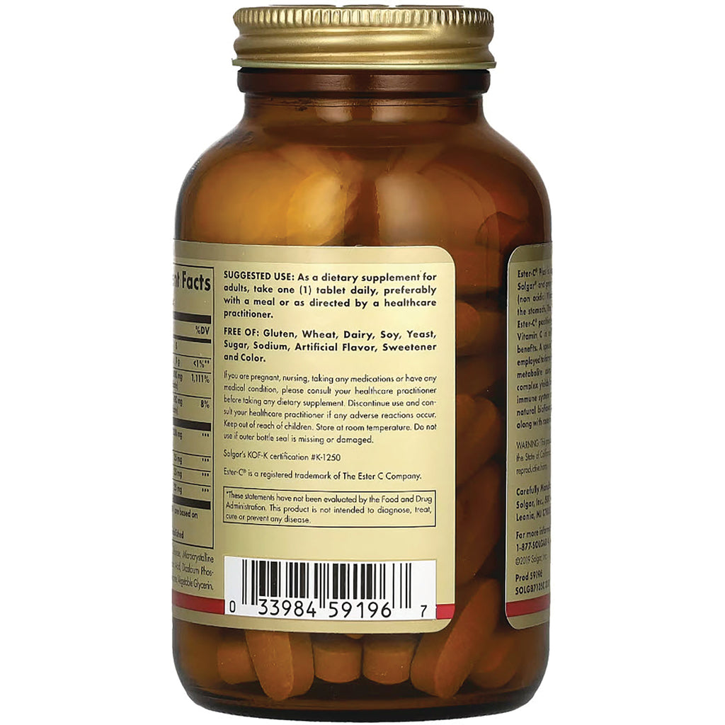 SLG360 | amber supplement bottle back showing suggested use, ingredient panel and barcode - Thumbnail