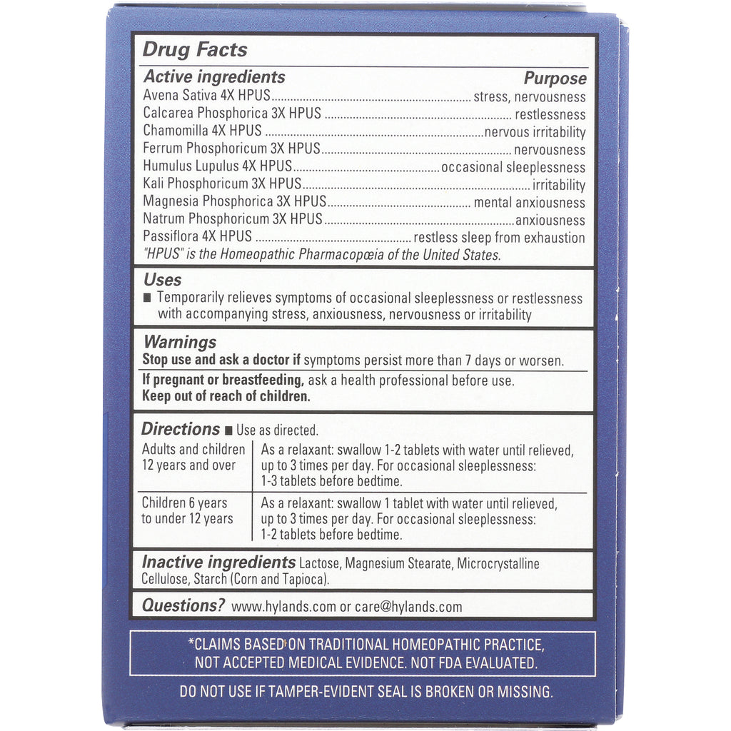HY261 | back of blue product box showing Drug Facts, active and inactive ingredients, warnings and directions - Thumbnail