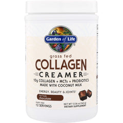 GLF306 | Garden of Life Grass Fed Collagen Creamer, Fair Trade Chocolate, 12 servings