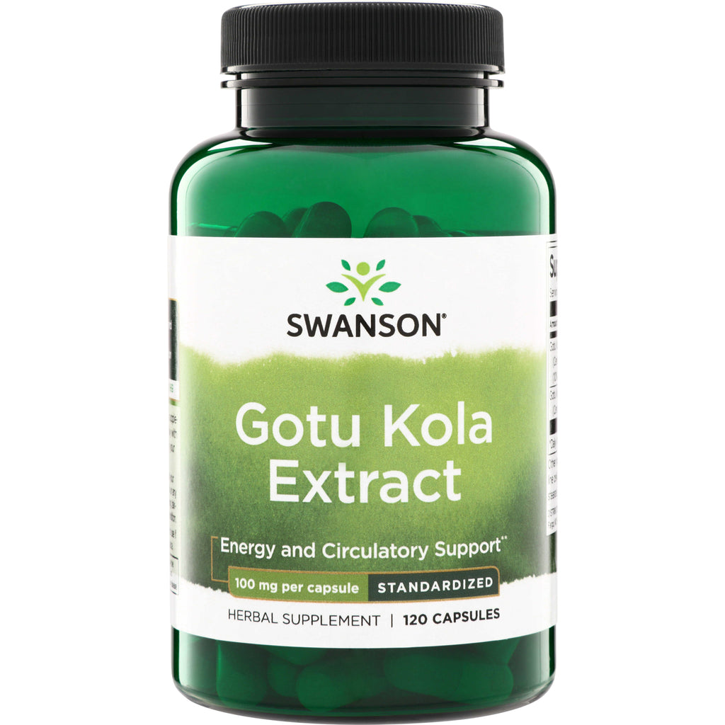 SWH031 | Swanson Gotu Kola Extract, standardized 100 mg per capsule, herbal supplement, 120 capsules - Thumbnail