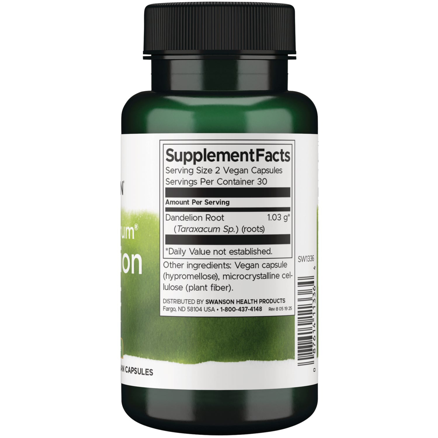 SW1336 | Back label with Supplement Facts