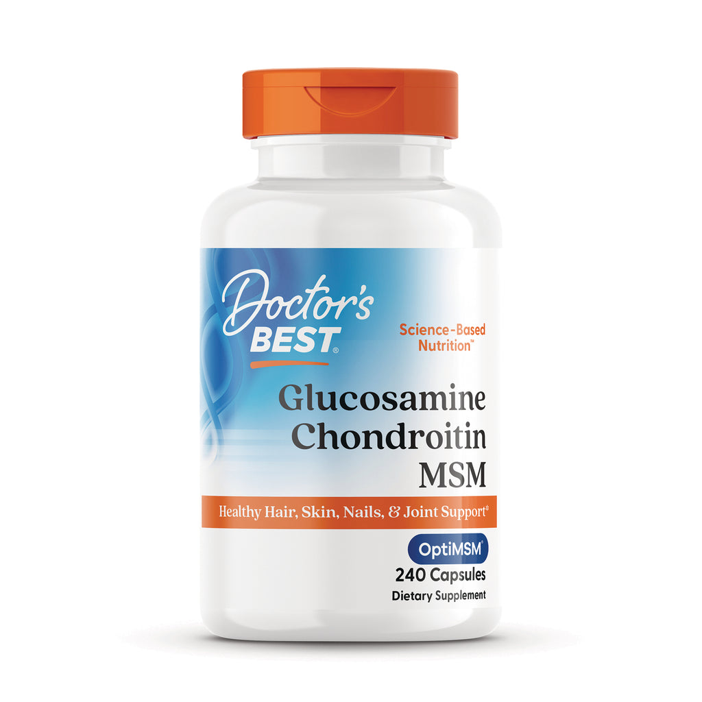 DB110 | Doctor's Best Glucosamine Chondroitin MSM supplement bottle front label showing 240 capsules - Thumbnail
