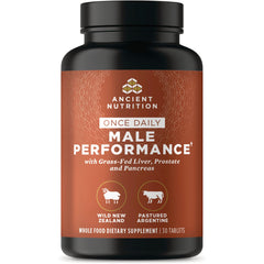 ATN126 | Ancient Nutrition Once Daily Male Performance supplement bottle with orange label reading \