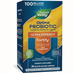 NW804 | Nature's Way Optima Probiotic Fortify ultra potency box, 30 delayed-release capsules, 100 billion live cultures