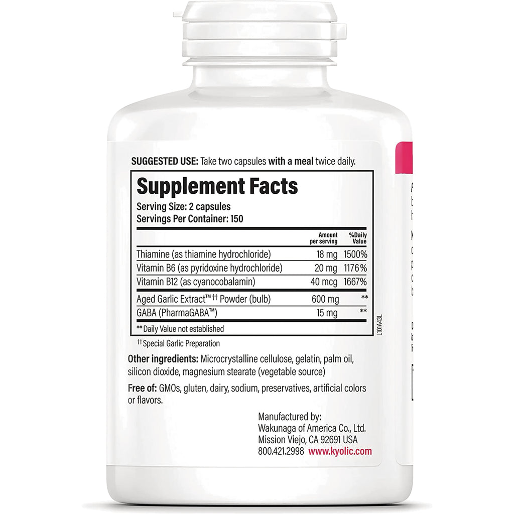 KY095 | back label showing Supplement Facts panel, serving size 2 capsules, ingredient list and manufacturer details - Thumbnail