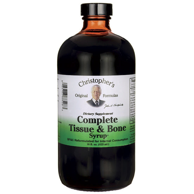 DCR059 | Christopher's Complete Tissue & Bone Syrup 16 fl oz amber glass bottle front label
