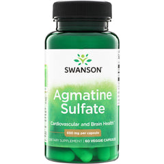 SWRJ002 | Swanson Agmatine Sulfate supplement bottle, 650 mg per capsule, 60 veggie capsules