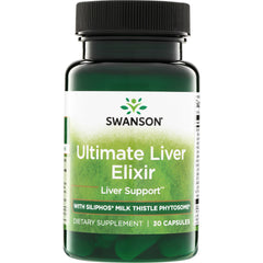 SWU247 | Swanson Ultimate Liver Elixir Liver Support with Siliphos Milk Thistle Phytosome, 30 capsules bottle front