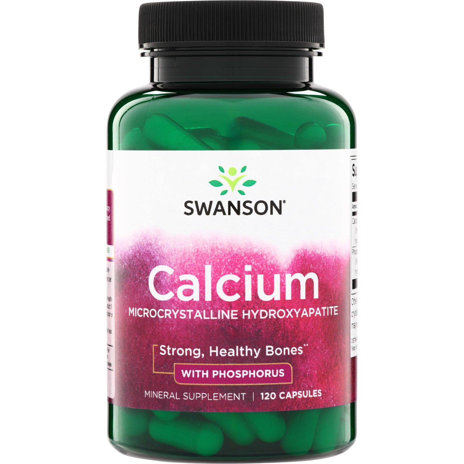 SW1159 | Swanson Calcium Microcrystalline Hydroxyapatite with Phosphorus, mineral supplement, 120 capsules