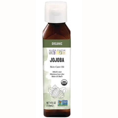 ARC058 | Aura Cacia Jojoba skin care oil bottle, 4 fl oz, organic moisturizer for skin and hair