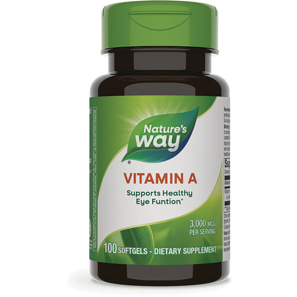 NW953 | Nature's Way Vitamin A softgel bottle, 100 softgels, supports healthy eye function 3,000 mcg per serving - Thumbnail