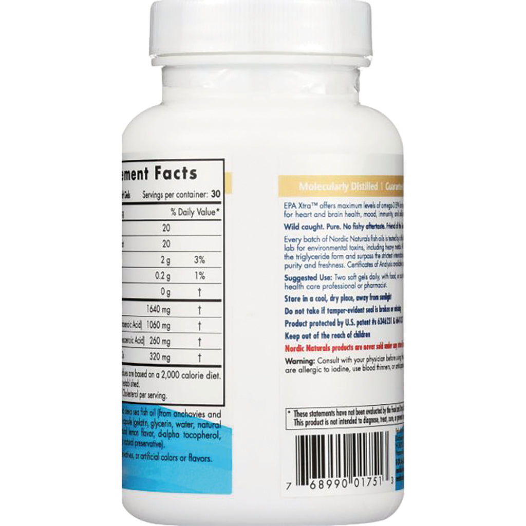 NRN013 | back label of white supplement bottle showing supplement facts panel and barcode - Thumbnail