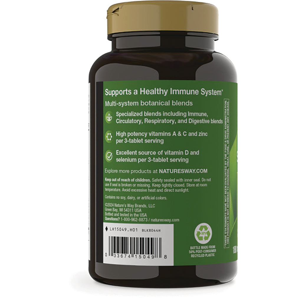 NW741 | Back label of brown supplement bottle reading Supports a Healthy Immune System with ingredient details and barcode - Thumbnail