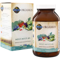 GLF182 | Garden of Life Organics Men's Multi 40+ whole food multivitamin, 120 vegan tablets