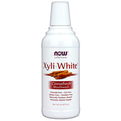 NWF644 | XyliWhite Cinnafresh mouthwash bottle front label with cinnamon sticks