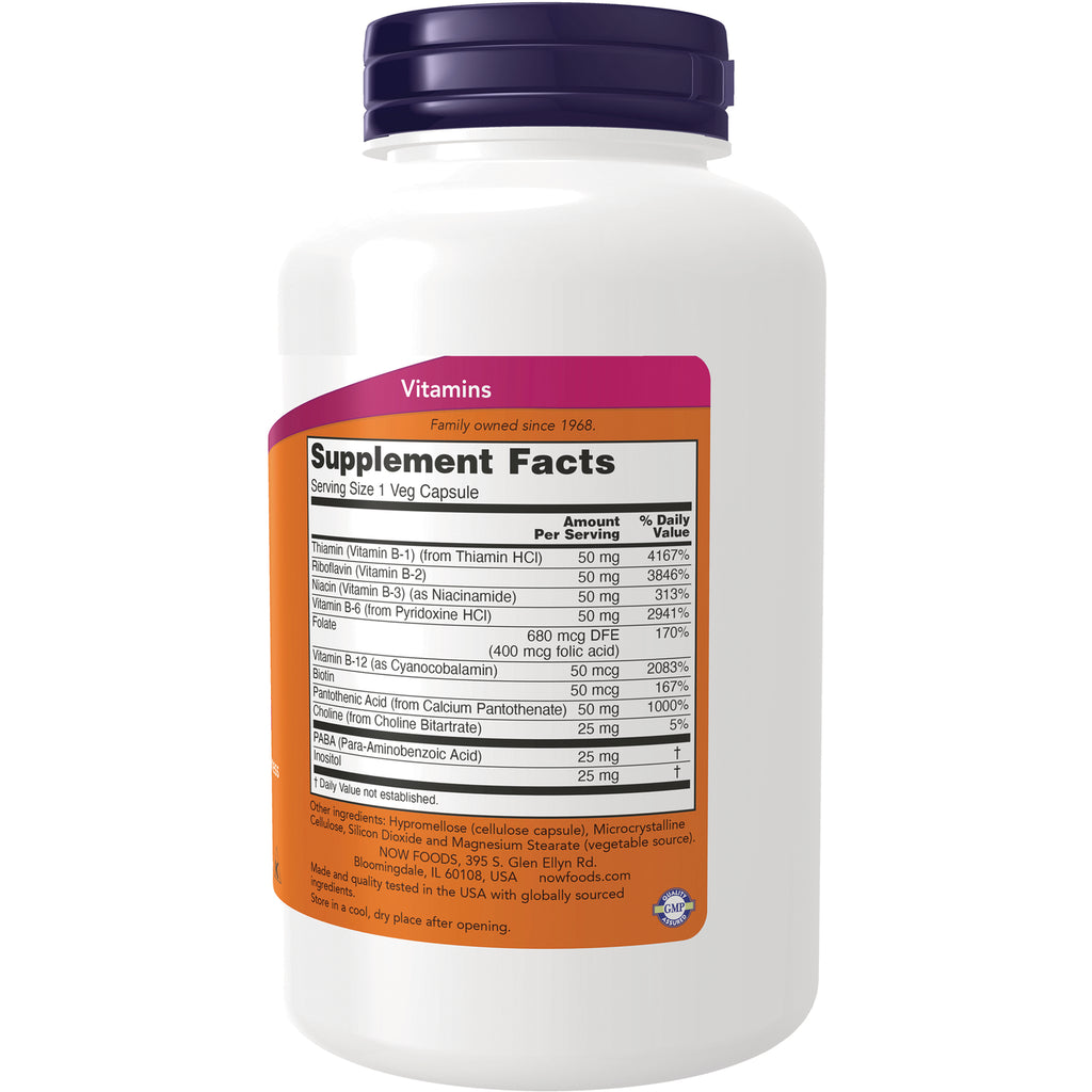 NWF1339 | Back of white vitamin bottle showing Supplement Facts label listing vitamins, amounts, and ingredients - Thumbnail