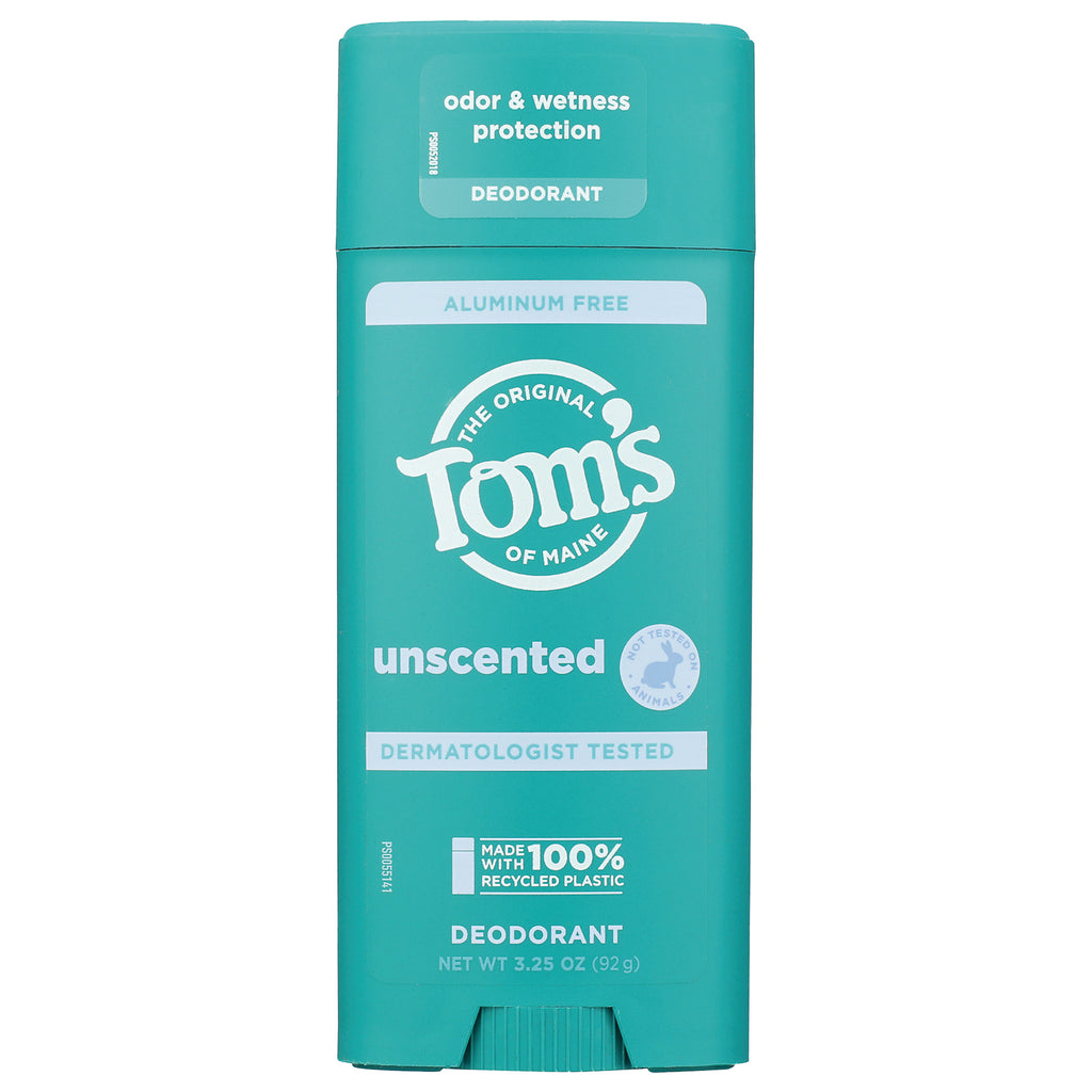 TSM099 | Tom's of Maine Unscented Deodorant, aluminum free, odor & wetness protection, dermatologist tested, 3.25 oz - Thumbnail