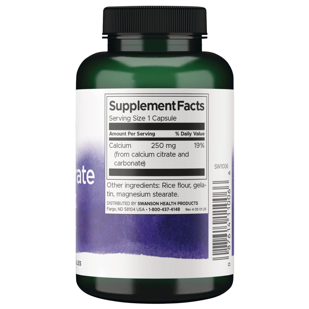 SW1006 | Back of label with supplement facts and serving information - Thumbnail