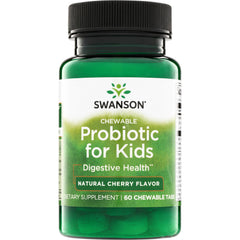 SWA035 | Swanson Chewable Probiotic for Kids bottle, Natural Cherry Flavor, 60 chewable tabs