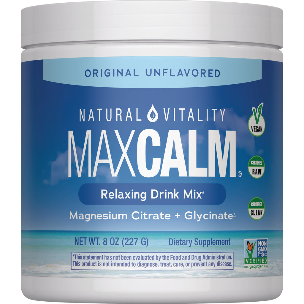 NVT052 | Natural Vitality CALM magnesium supplement tub, Original Unflavored label, 8 oz - Thumbnail