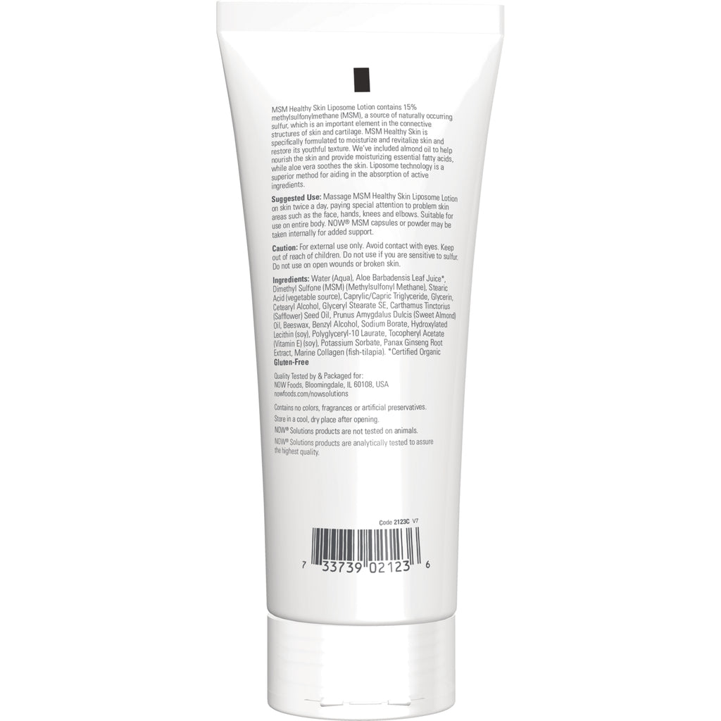 NWF376 | Back of white lotion tube showing ingredient list, directions and barcode - Thumbnail