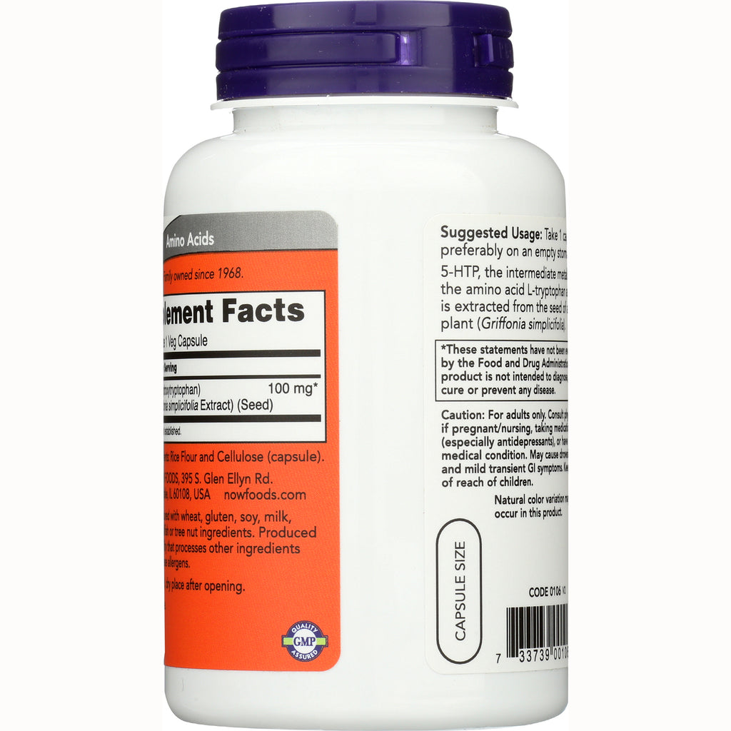 NWF010 | supplement bottle side showing Supplement Facts panel, suggested usage text and capsule size - Thumbnail