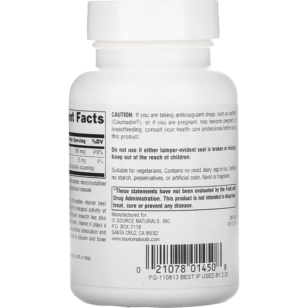 SN656 | Supplement bottle back label with Supplement Facts, cautions, manufacturer info, and barcode - Thumbnail