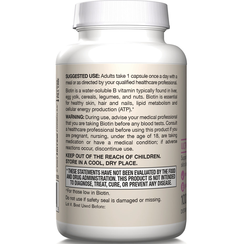 JR111 | Back label of white supplement bottle showing suggested use, warning, storage instructions and FDA disclaimer - Thumbnail