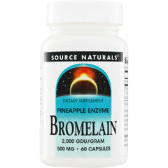 SN440 | Source Naturals Pineapple Enzyme Bromelain 2,000 GDU/Gram, 500 mg, 60 capsules