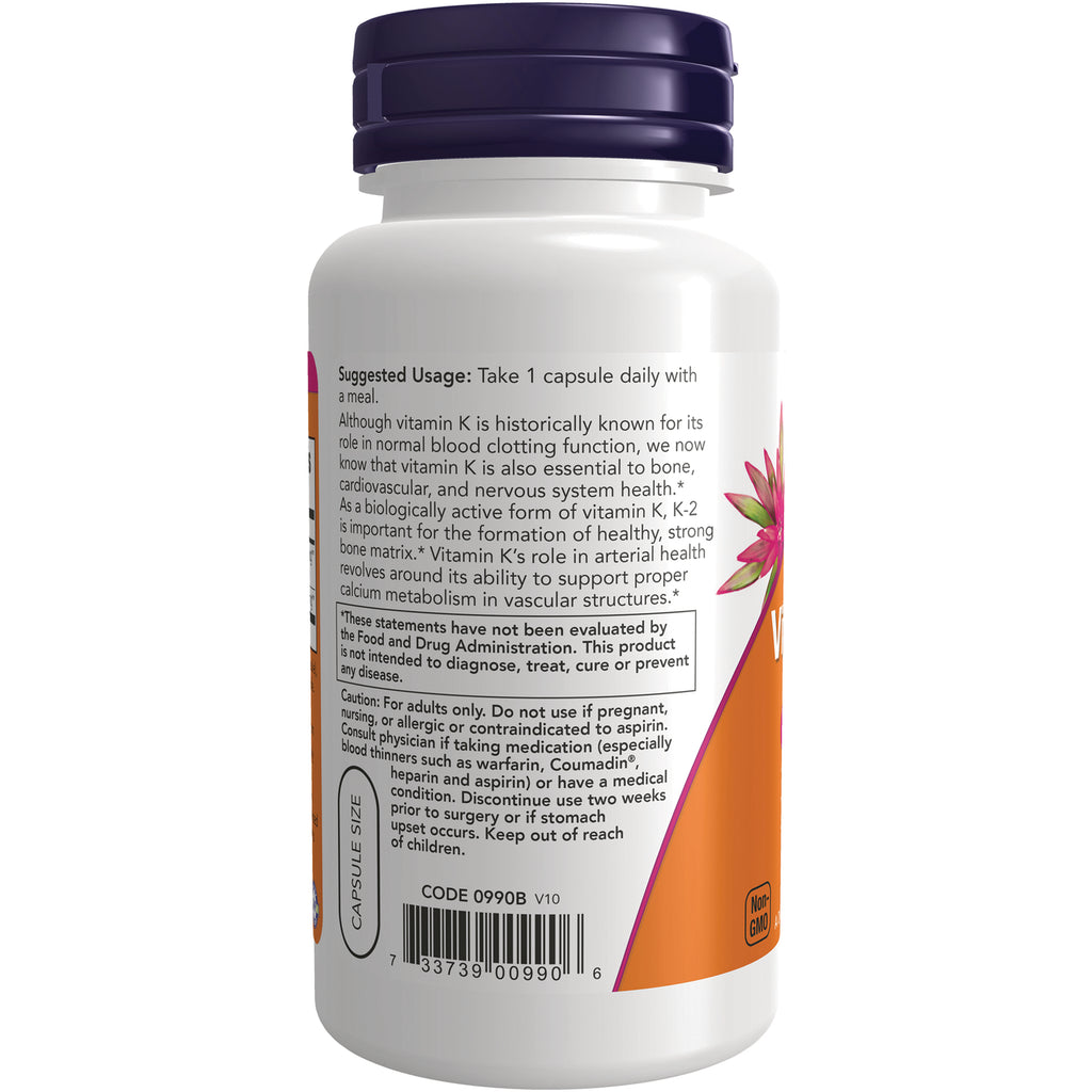 NWF366 | Back label of white supplement bottle showing suggested usage, warnings, and barcode - Thumbnail