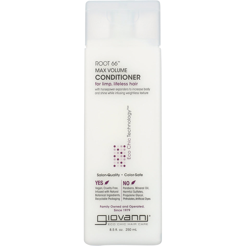 GV030 | White bottle of ROOT 66 Max Volume conditioner for limp, lifeless hair by Giovanni - Thumbnail