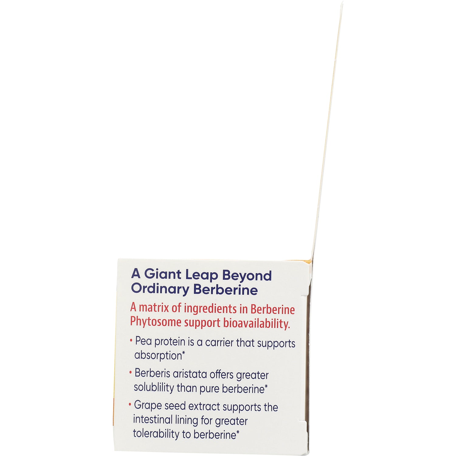 EMD101 | product infographic panel titled A Giant Leap Beyond Ordinary Berberine listing ingredients and bioavailability benefits