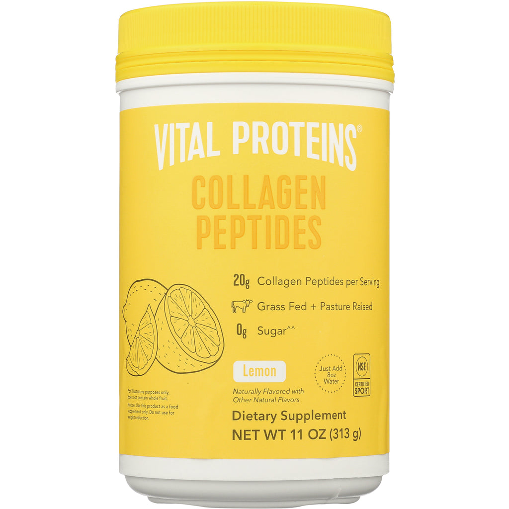 VPR054 | Vital Proteins Collagen Peptides Lemon, 11 oz tub; 20g collagen, grass fed, 0g sugar - Thumbnail