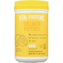 VPR054 | Vital Proteins Collagen Peptides Lemon, 11 oz tub; 20g collagen, grass fed, 0g sugar