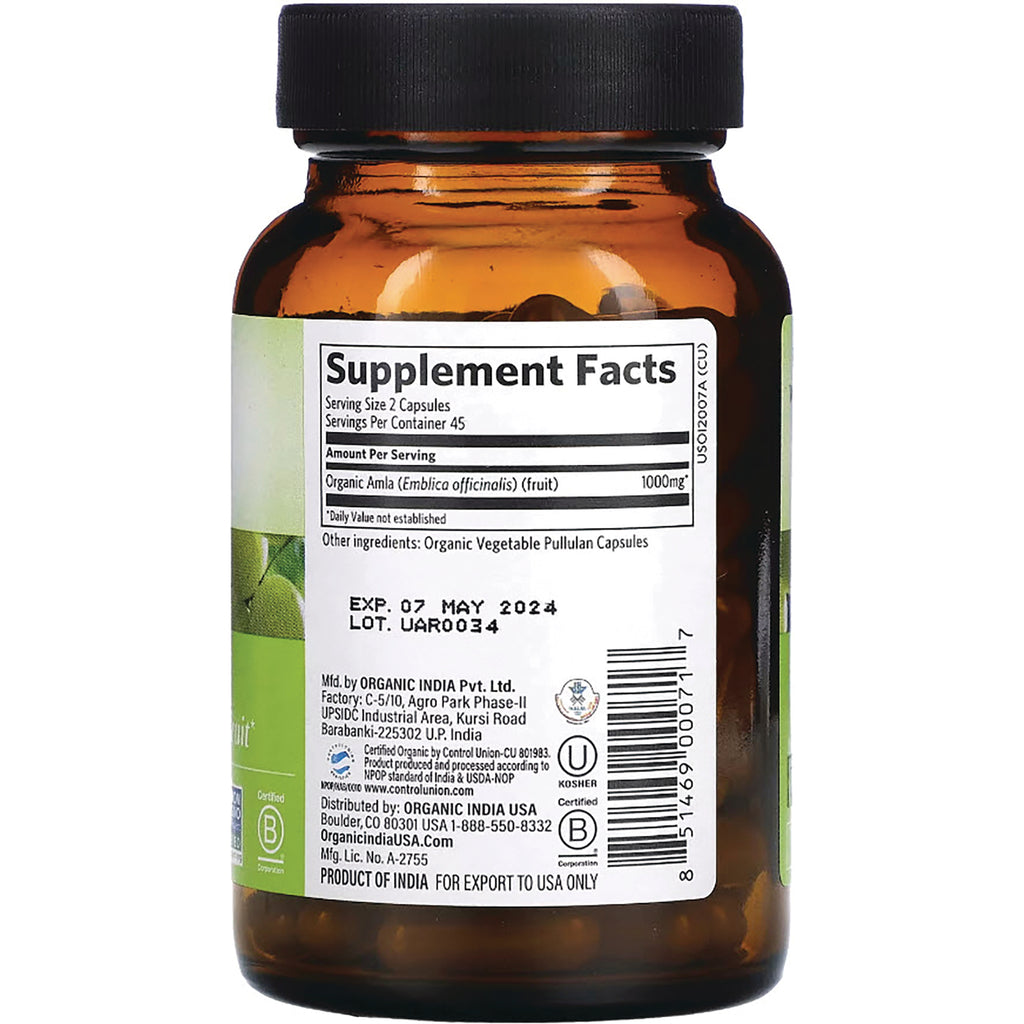 RGN041 | back of amber supplement bottle showing Supplement Facts panel, EXP 07 MAY 2024 and LOT UAR0034 - Thumbnail