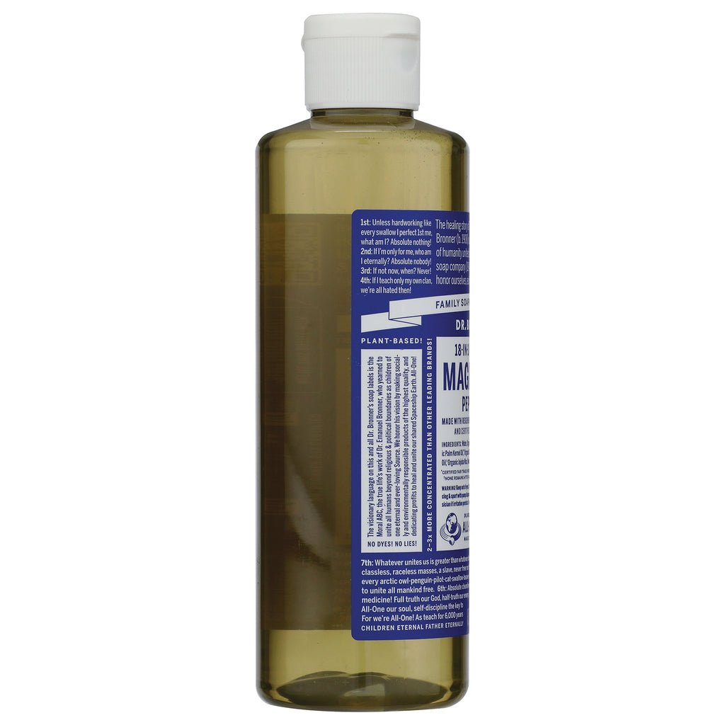 DRB009 | Back view of clear amber liquid bottle with white flip cap and blue product label showing text and ingredients - Thumbnail