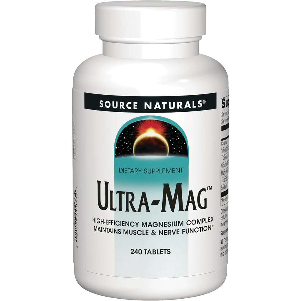 SN804 | Source Naturals Ultra-Mag dietary supplement bottle, 240 tablets magnesium complex - Thumbnail