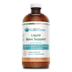 LFT006 | LifeTime Liquid Bone Support Raspberry Cream Flavor 16 fl oz brown bottle with white label