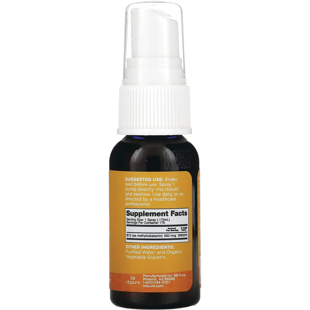 PDV003 | back of small spray bottle showing supplement facts label and suggested use text - Thumbnail