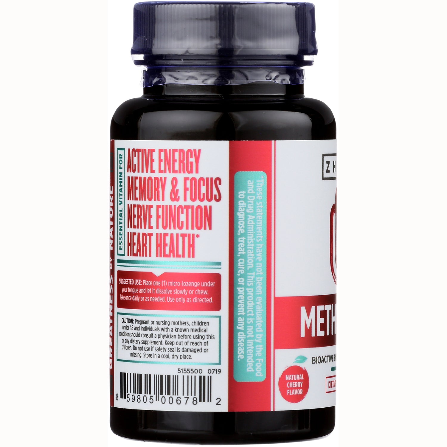 ZOU019 | Product infographic listing benefits: Active Energy, Memory & Focus, Nerve Function, Heart Health