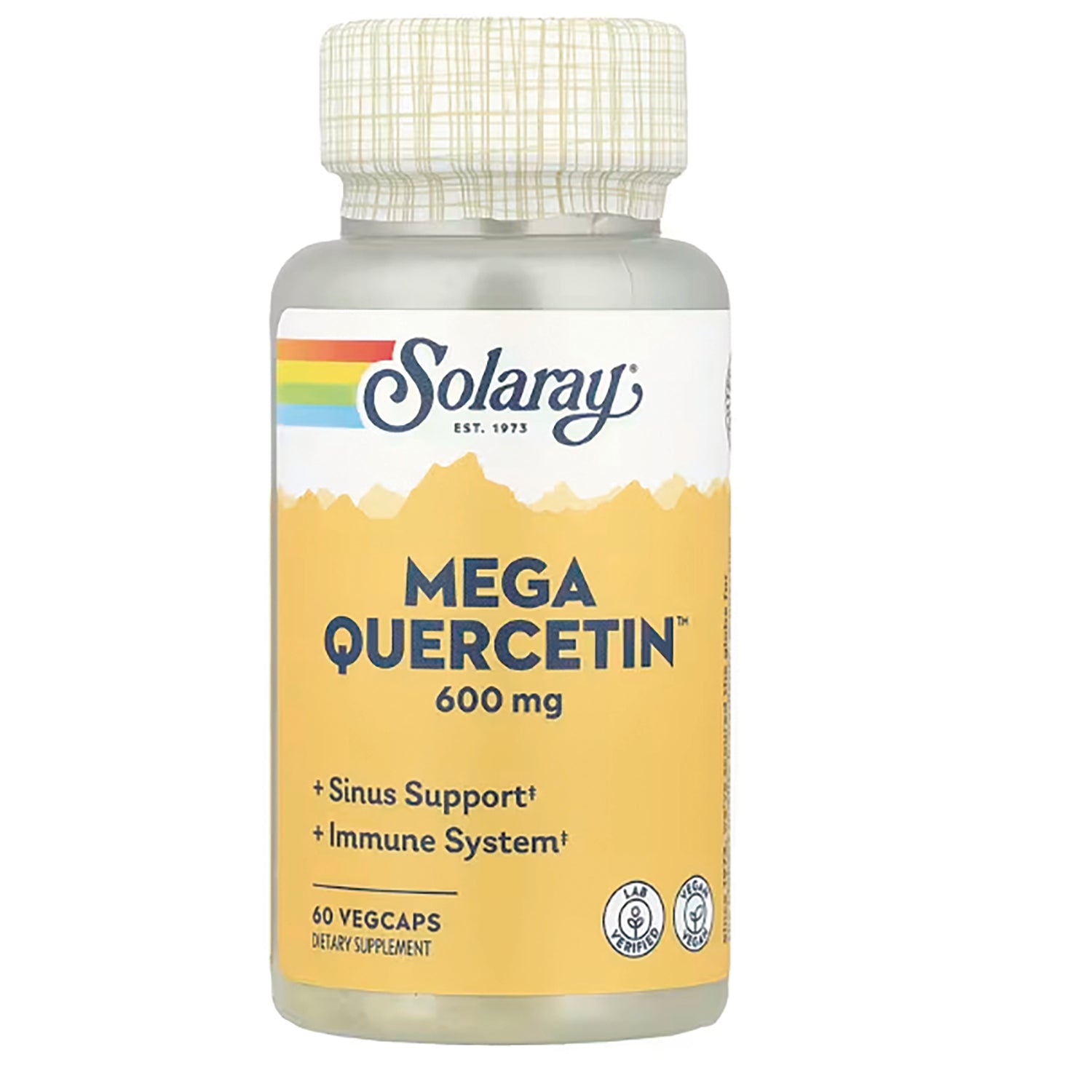 SLR378 | Solaray Mega Quercetin 600 mg, sinus support and immune system, 60 vegcaps