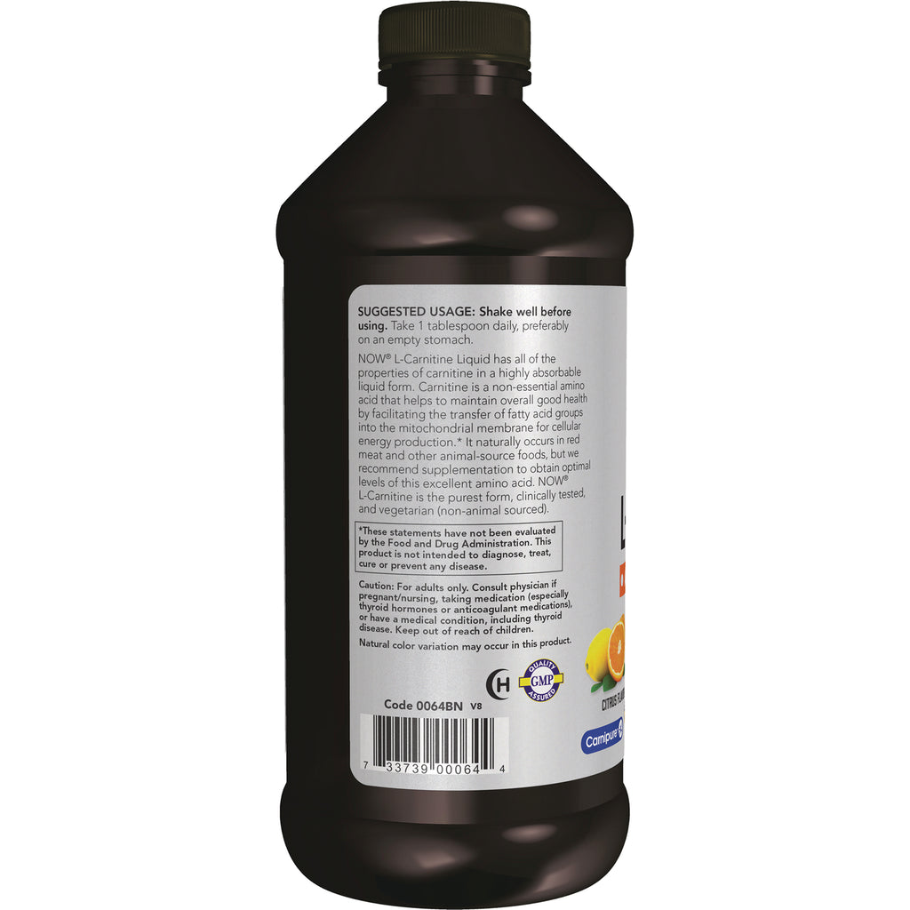 NOW Foods L-Carnitine Liquid with Vitamin B12 Support Swanson Vitamins NOW Foods L-Carnitine Liquid with Vitamin B12 Support Swanson Vitamins