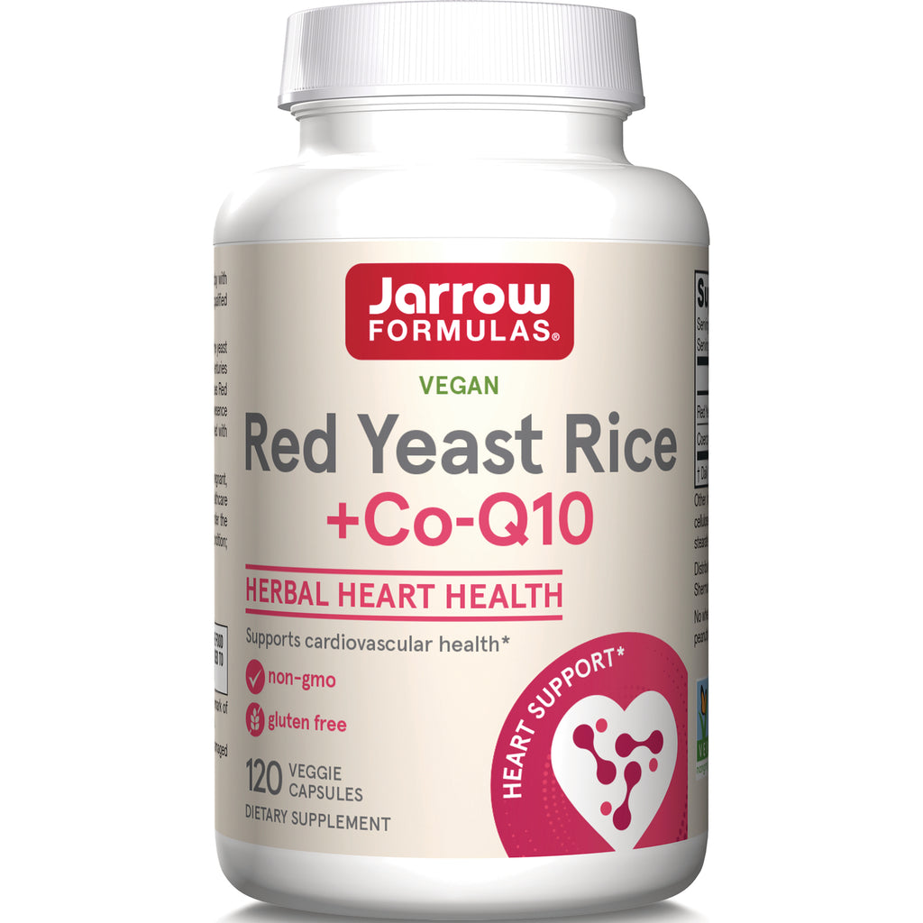 JR328 | Jarrow Formulas Red Yeast Rice +Co-Q10 vegan herbal heart health supplement bottle, 120 veggie capsules - Thumbnail