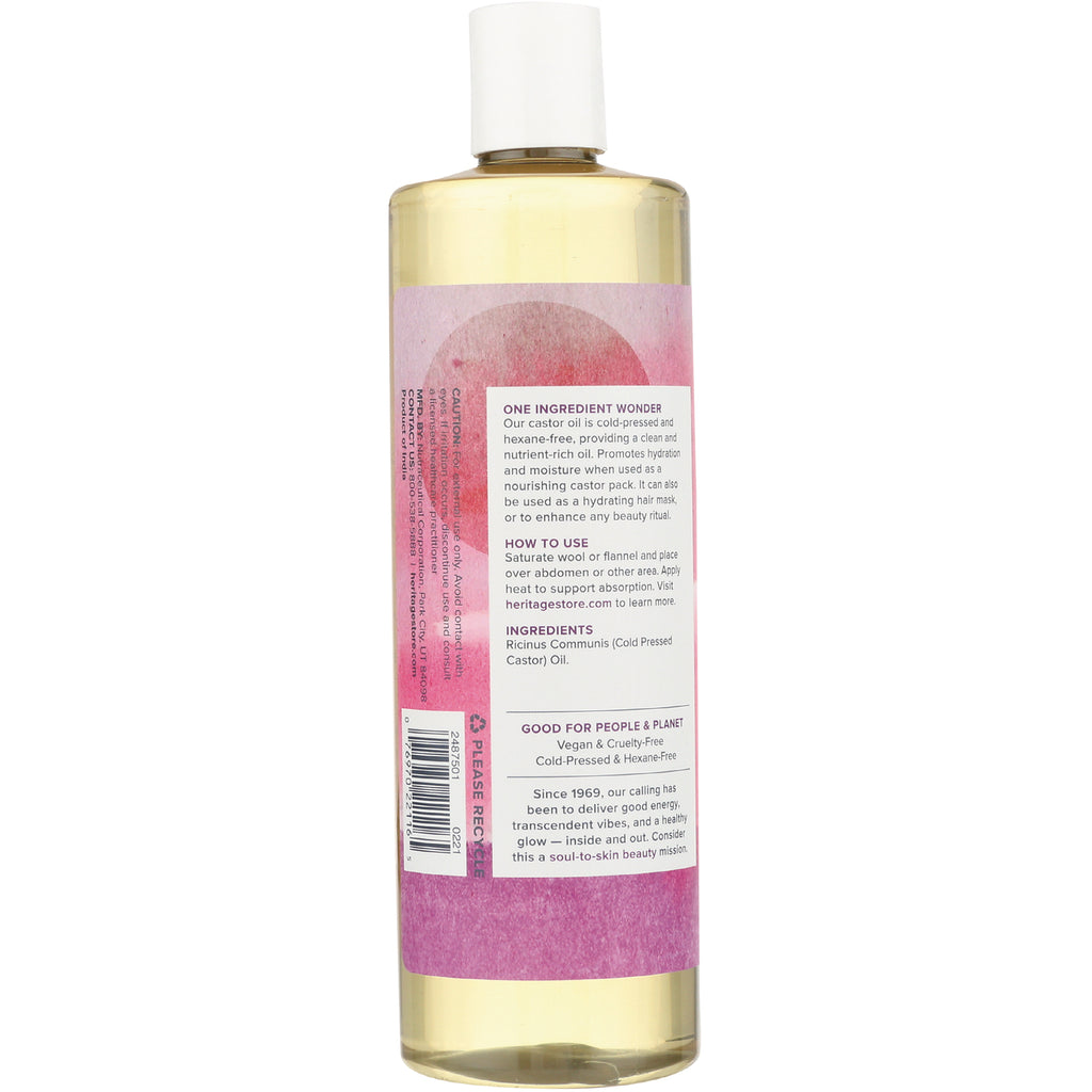 HTG007 | back of clear bottle with pink label showing ingredient and usage text including ONE INGREDIENT WONDER - Thumbnail