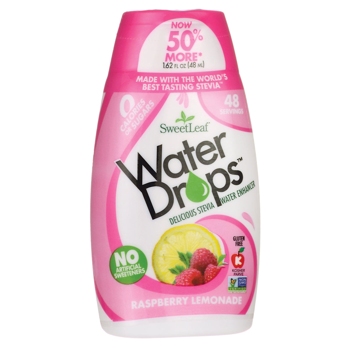 WA087 | SweetLeaf Water Drops Raspberry Lemonade water enhancer, 1.62 fl oz (48 ml)